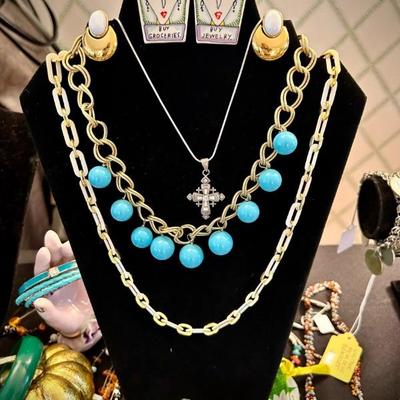 Vintage and newer costume and semi-precious jewelry