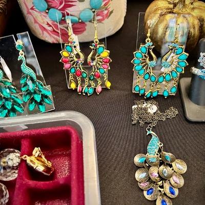 Vintage and newer costume and semi-precious jewelry