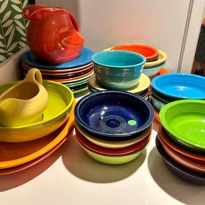 Homer McLaughlin Fiestaware plates, bowls, platters, serving bowls