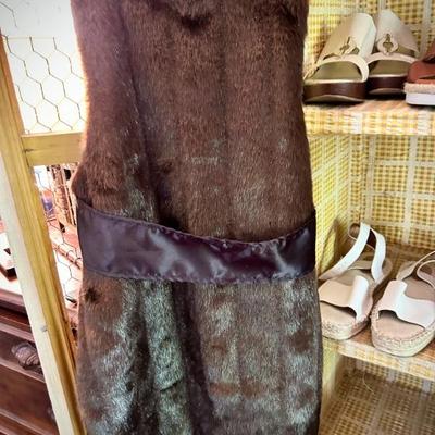 Faux fur apron
