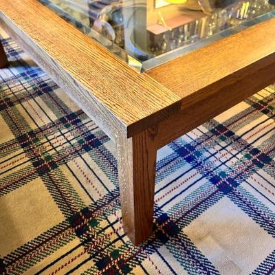 Vintage 1990s golf coffee table with relief carving and golf-related inscription
