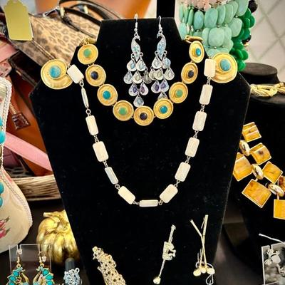 Vintage and newer costume and semi-precious jewelry