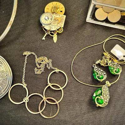Vintage and newer costume and semi-precious jewelry