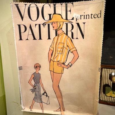 Vintage sewing patterns and bag