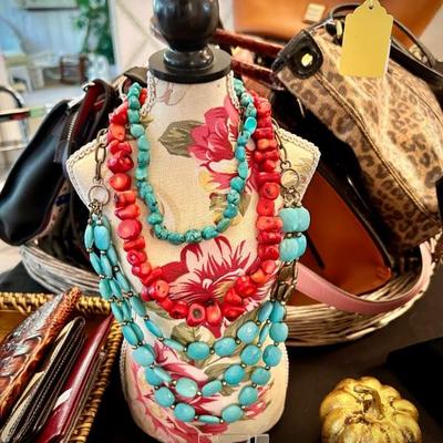 Vintage and newer costume and semi-precious jewelry