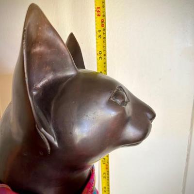 Bronze sphynx cat sculpture -  31