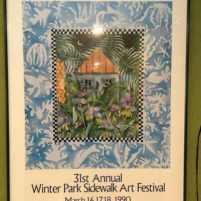 1990 Winter Park Sidewalk Arts Festival - also 1999 and 2004 posters