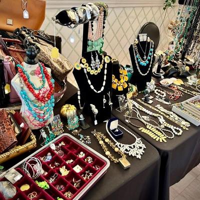 Vintage and newer costume and semi-precious jewelry 