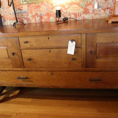 Vintage arts and crafts buffet