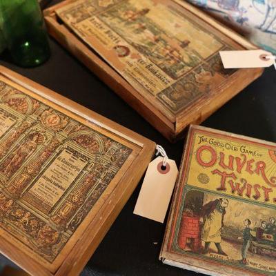 Antique game, antique German blocks