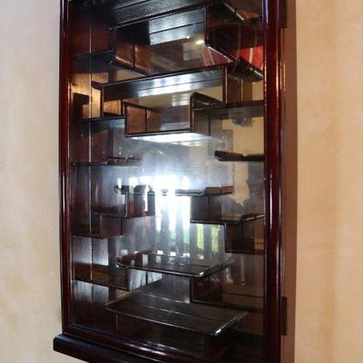 Antique Chinese hanging curio cabinet