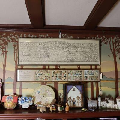 Vintage decor, framed art