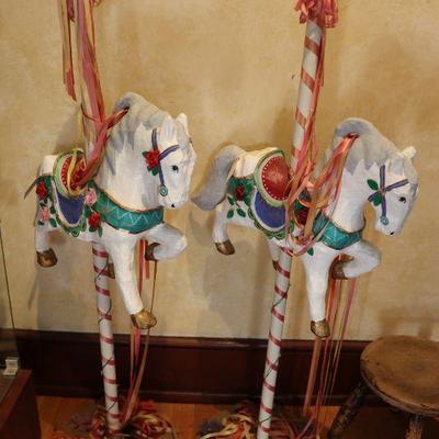Vintage carousel horses