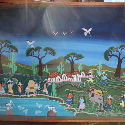 Framed folk art
