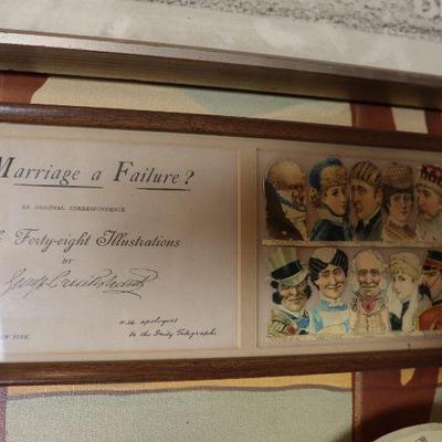 Vintage framed illustrations