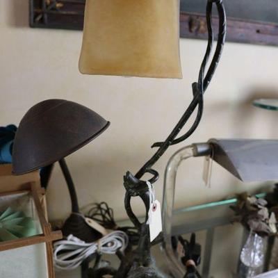 Wrought iron vintage lamp
