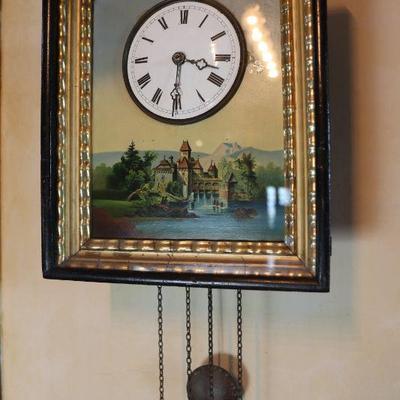 Antique painted clock