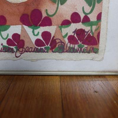 Framed art, signed