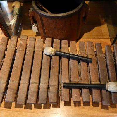 Vintage xylophone, likely African