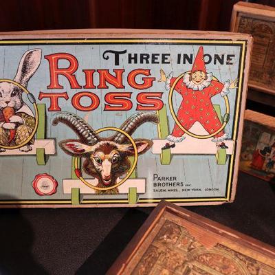 Antique Parker Brothers ring toss game