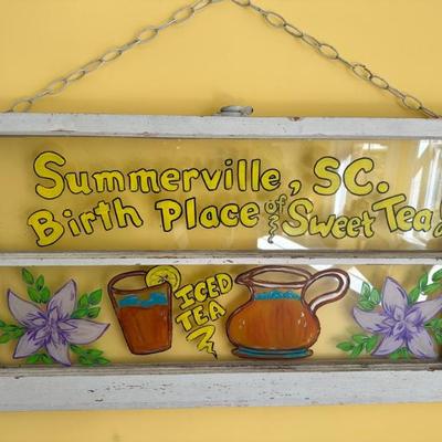 LOCAL SUMMERVILLE PAINTED GLASS ART