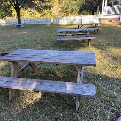 WOODEN PICNIC TABLES