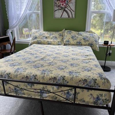 ROD IRON BED & MATTRESS - DOUBLE