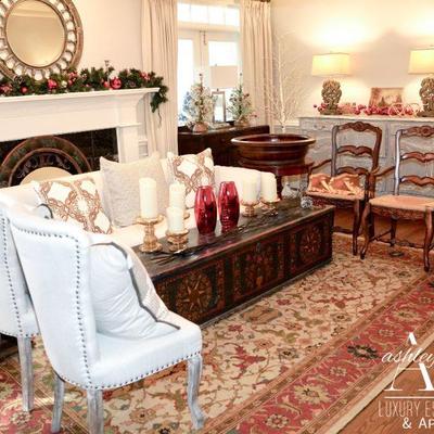 Family Room at Ashley Glass Luxury Estate Sale