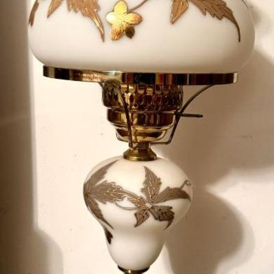 Beautiful vintage gold leaf parlor lamp.