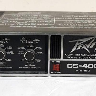 1102	PEAVEY STEREO AMP, COMMERCIAL SERIES POWER AMPLIFIER, CS - 400

