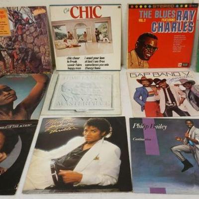 1065	R&B/POP ALBUMS LOT OF 10 INCLUDING THE FIVE STAIRSTEPS, RAY CHARLES, TEPTATIONS, ETC

