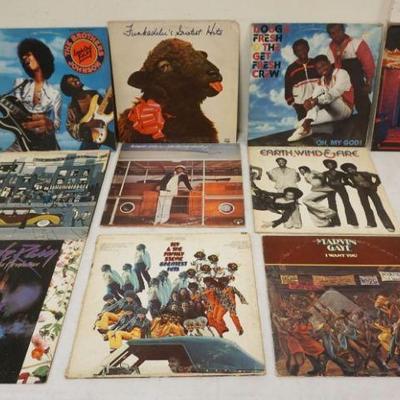 1064	R&B/POP ALBUMS LOT OF 10 INCLUDING BROTHERS JOHNSON, MARVIN GAYE, ISAAC HAYES, ETC
