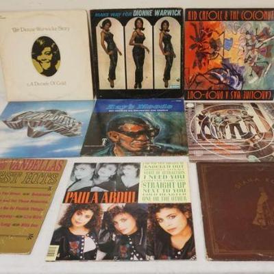 1063	R&B/POP ALBUMS LOT OF 10 INCLUDING DIONE WARWICK, KID CREOLE, FOURTOPS, DIANA ROSS, ETC
