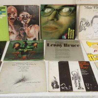 1083	LOT OF 12 ASSORTED ALBUMS INCLUDING JAZZ, COMIC, *REEFER SONGS*, DANNY MIXON SIGNED
