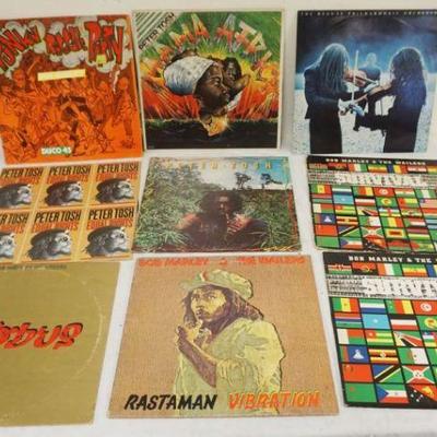 1069	RAGGAE ALBUMS LOT OF 9 INCLUDING BOB MARLEY, PETER TOSH
