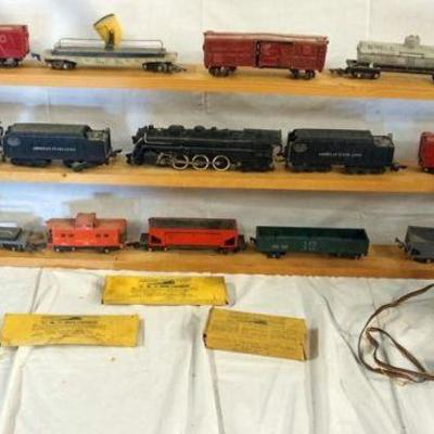 1132	AMERICAN FLYER TOY O GAUGE TRAIN LOT INCLUDING 322 AC & 322 ENGINES & TENDERS
