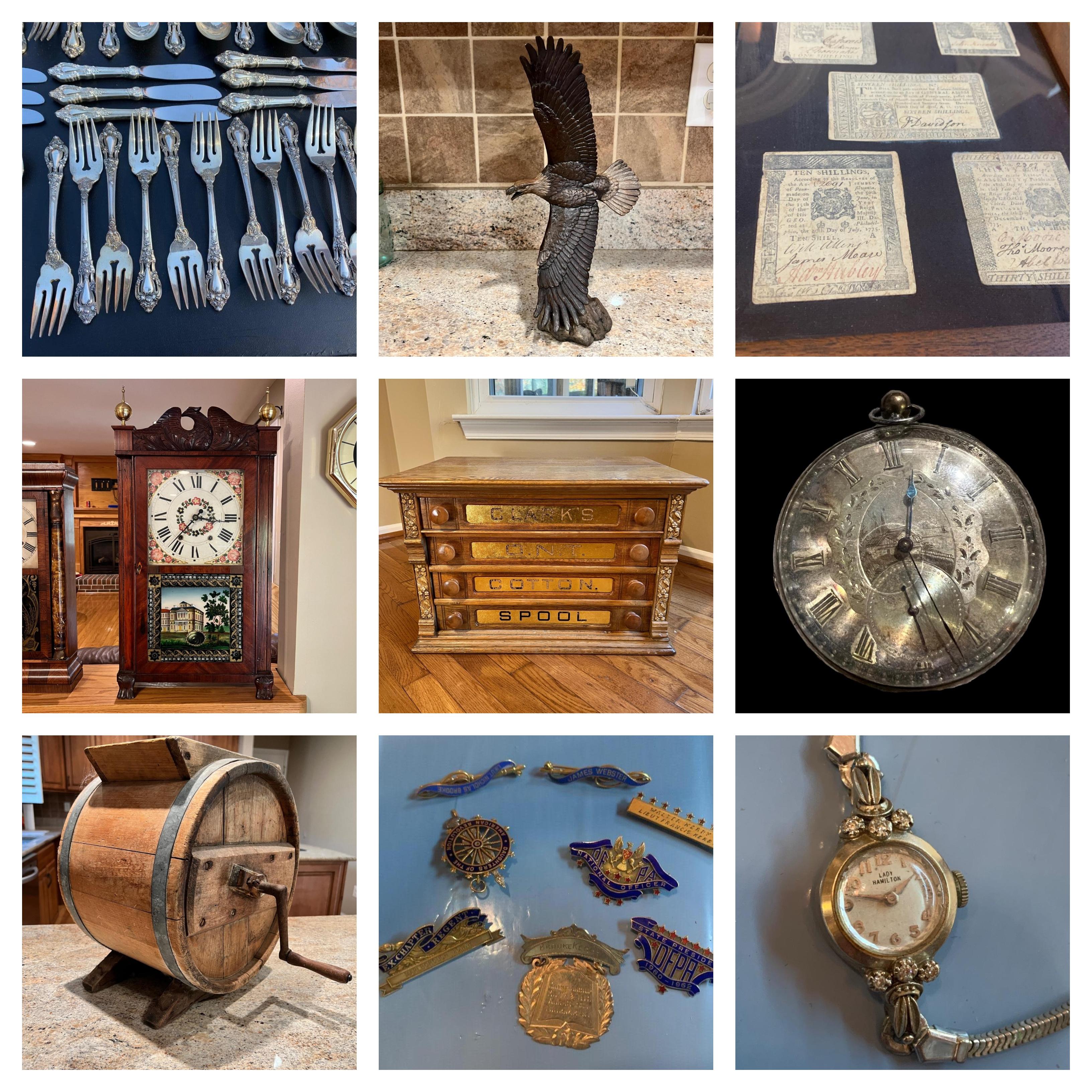 NO BUYERS PREMIUM Auction 200+ Year Old DUNKIRK ESTATE Sterling Art