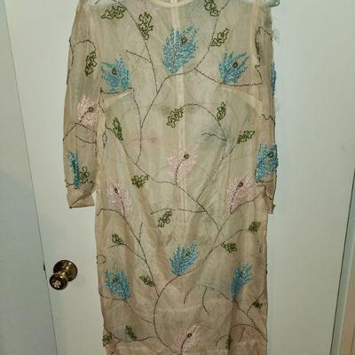 Antique beaded dress