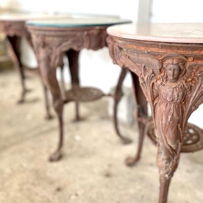 4 French bistro tables 