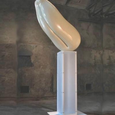 LICK & PROMISE 2008
7ft high X 4.6ft long X 2.6ft wide
fiberglass, automotive paint, acrylic, steel, video