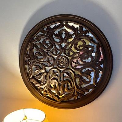 Floral Round Medallion Wall Hanging (with mirror backing)