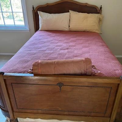 Antique Full Size Bed w/mattress, pillows