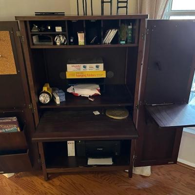 Vintage Closet Desk with shelves extended
