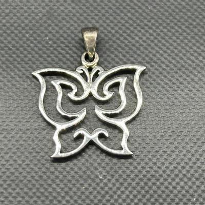925 Silver Butterfly Pendant, 
 Total Weight 3g,