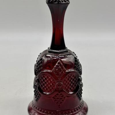 Vintage Avon Cape Cod Ruby Red Hobnail Bell