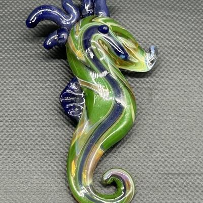 Murano-Style Art Glass Sea Horse