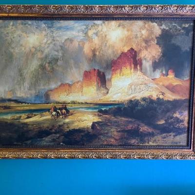Thomas Moran Cliffs of the Upper Colorado River, Wyoming Territory with Certificate of Authenticity 
