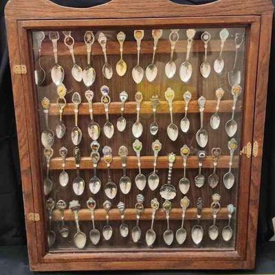 AAA009 - Collectible Spoons With Display Case