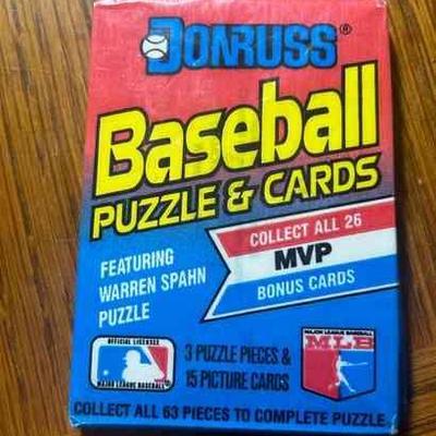 CIP171 - MLB Donruss - Collector Picture Trading / Puzzle Cards 1989 * Warren Spahn feature puzzle