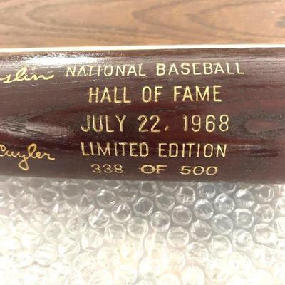 CIP140 - 1968 Baseball HOF Brown Bat with Case - COA 